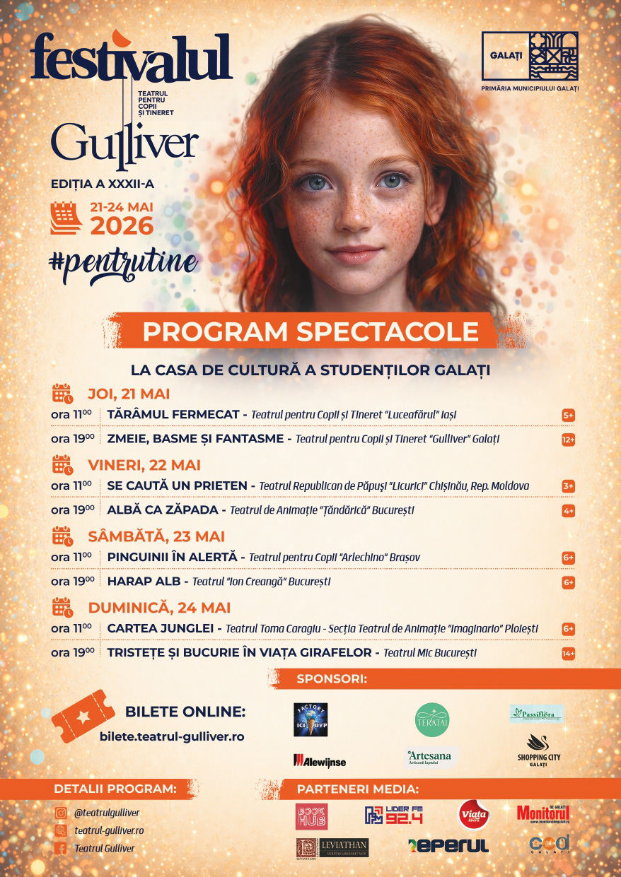 Spectacolele din Festivalul Internațional de Animație ”Gulliver” 2026